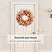Fall Wreath, 18 inch Front Door Wreath, Christmas Wreath with Maple Leaf and Berry, Halloween Easter Wreath for Front Door, Ideal for Autumn & Halloween & Thanksgiving Day, Indoor Outdoor (yellow)