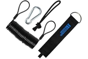 Branded Boards Safety Leash with Heavy Duty Wrist/Ankle Cuff, Carabiner & Paracord Loop. Boogie Boards, Snowboards, Surf Boards, SUP, Ski Scooters, Snowskates, Sleds, Dog Pet Lanyard