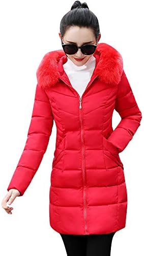 Women Coats Winter Plus Size,Sunyastor Winter Warm Thicker Long Down Coat Cotton-Padded Jacket Parkas Outwear Beige