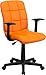 Flash Furniture Clayton Mid-Back Orange Quilted Vinyl Swivel Task Office Chair with Arms