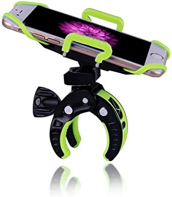 Universal Bike Phone Mount Bicycle Holder, Adjustable, Shock Absorbent Rubber Grips, 360° Rotation, Easy Access, For iPhone, iPod, Smartphone,iOS Android, GPS, Camera (Yellow)