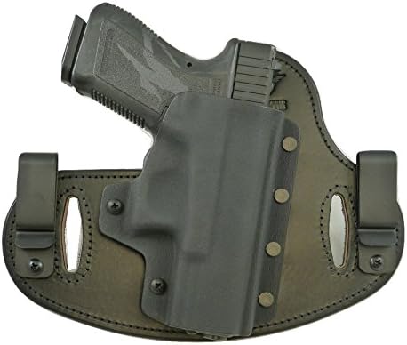 Hidden Hybrid Holsters, Springfield XD 9mm,.40cal 3" sub compact - Black Kydex/ Black Leather- RH Draw