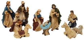 Heartland Valley G125983 Christmas Village Nativity Set, 11 Piece