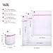 7Pcs Mesh Laundry Bag Travel Storage Organize Bag Clothing Washing Bags for Blouse, Hosiery, Stocking, Bra, Underwear, Lingerie (1 Extra Large, 2 Large, 3 Medium Bags, 1 Bra Wash Bags)