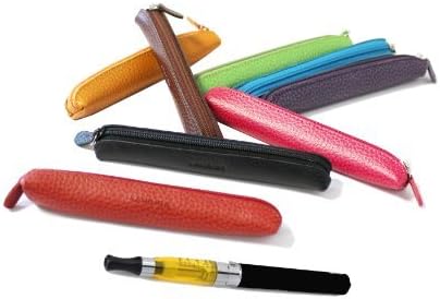 Mini Leather Case - e-Cigarette/Pen Holder by Laurige - Lime Green - 16x2cms