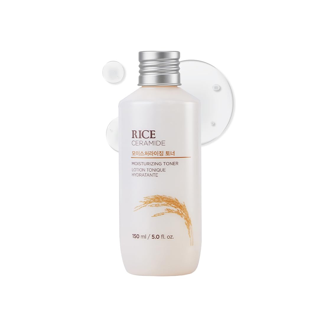 The Face Shop Rice & Ceramide Moisturizing Facetoner Enriched With Rice Extracts To Brighten The Skin Suits All Skin Types, 150 ml
