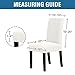 H.VERSAILTEX Stretch Dining Chair Covers Set of 4 Chair Covers for Dining Room Parsons Chair Slipcover Chair Protectors Covers Dining, Feature Textured Checked Jacquard Fabric, Off White