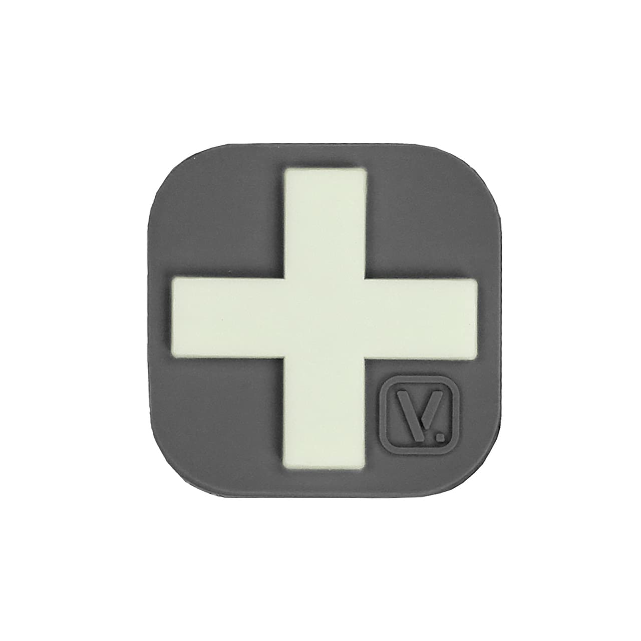 1.5-Inch Medical Cross 'SUPER-LUMEN' Glow-In-The-Dark Patch (Wolf Gray)