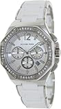 Michael Kors MK5563 Women's Stainless Steel Chronograph Quartz Silver Dial Swarovski Crystals Silicone Band Watch