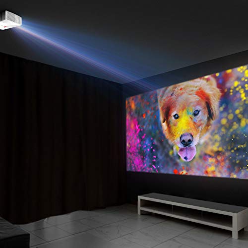 VIVIBRIGHT F40 Full HD Beamer, Native 1080P Projektor, Video Beamer mit 4800 Lumen LED-Helligkeit, geeignet für Heimkino-Unterhaltung und Business, 300 Zoll für PC / TV-Box / Laptop / PS4 / PPT