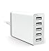 5 Port Charging Station for Multiple Devices, USB Phone Charger for Phone X/8/7/6s/Plus, iPad Pro/Air 2/Mini/iPod, Galaxy S7/S6/Edge/Plus, Note 5/4, LG, Nexus, HTC and More