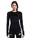 Under Armour Women's UA Base 2.0 Crew Black/Cortez T-Shirt LG (US 12-14)