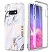 SURITCH Case [Built-in Screen Protector] Rose Gold Marble Shockproof Rugged Cover for Samsung Galaxy S10e 5.8 Inch (Gold Marble)