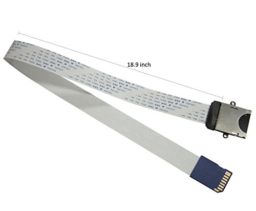 SD Extension SD Card Extension Cable Extender Adapter Flexible Memory Card to TF SD/RS-MMC/SDHC/MMC for Monoprice Select Mini 3D Printer/Anet A8 3D Printer/Raspberry Pi/GPS/TV SD Micro (White)