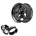 bOdfx 00G Pair of Spinner Tunnels. Black Titanium Anodized Tunnels. Double flare with Screw Fit Back.