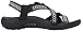 Skechers Women's Reggae Kooky Flat Sandal,black/grey,7 M US