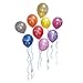 Eid Mubarak Latex Balloons (Assorted Metallic Colors, Pack of 20) (20)