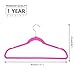 MIZGI Premium Velvet Hangers (Pack of 50) Heavyduty - Non Slip - Velvet Suit Hangers Pink - Copper/Rose Gold Hooks,Space Saving Clothes Hangers