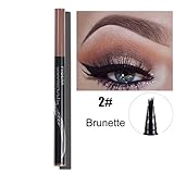 POPVCLY 4D Fork Tip Liquid Eyebrow Pens Tattoo mascara Pencil, Waterproof, Smudge proof (A2)