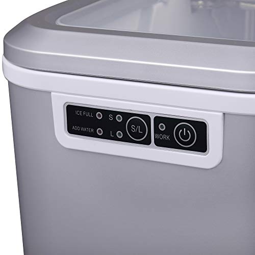 Arebos Eiswürfelmaschine | Ice Cube Maker | 12 kg / 24 h | 10-15 Minuten Produktionszeit | 2 Eiswürfel-Größen | 2,2… – Bild 8