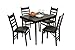 Cosco Folding Wood Table Vinyl Inset, 32 Square, Espresso