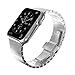 KADES Solid Stainless Steel iWatch Band Link Bracelet for 38mm Apple Watch Sport Edition (1st Generation, Silver)
