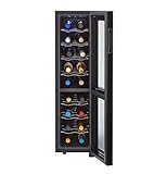 Haier 18-Bottle Dual Zone Curved Door with Smoked Glass Wine Cellar