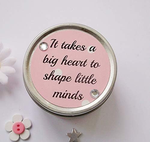 Super Cute It Takes a Big Heart to Shape Little Minds Thank you Teacher Tinned Candle Gift 60g Gorgeous Little Thank You Gift Candle