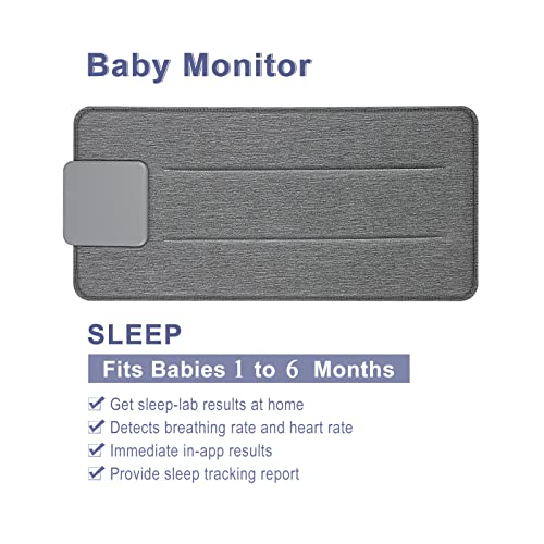 Baby Breathing Monitor, Smart Baby Monitors with Mat Tracks Baby's