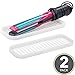 mDesign Silicone Heat-Resistant Hair Care Styling Tool Mat Tray for Curling Irons, Flat Irons, Straighteners, Sticks, Wands - Non-Slip, Waterproof - Bathroom, Bedroom Organizer - 2 Pack - Clear