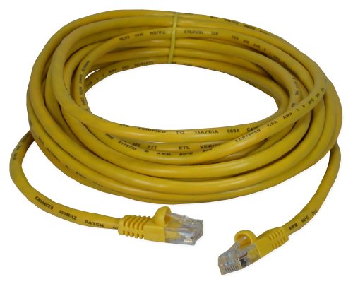 QVS CC711-25YW 25 ft. 350MHz CAT5e Flexible Snagless Yellow Patch Cord