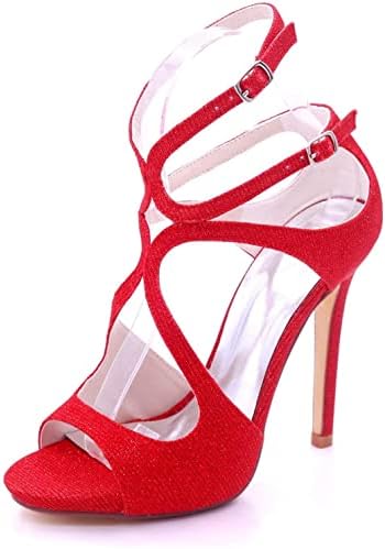 NB Women's Wedding Shoes Autumn Mid High Heels Plateau Buckle