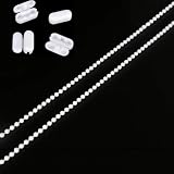First Blinds 4.5mm Beaded Chain Cord for Roller Romans White Plastic view 2