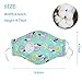 Kids Dust Mask,Aniwon 6 Pcs N95 Mask Kids Mouth Mask PM2.5 Anti Pollution Mask with 12 Pcs Activated Carbon Filter Insert Washable Cute Cotton Face Mask with Adjustable Straps