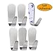 HOMEIDEAS Bathroom 3M Self Adhesive Hook for Towel and Robe,Decorative Wall Adhesive Hooks for Home Kitchen Coats Hats Keys,Brushed Stainless Steel,Pack of 6