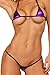 Solid Purple Foil Exotic Euro Style Mini Micro G-String Bikini Extreme Tan