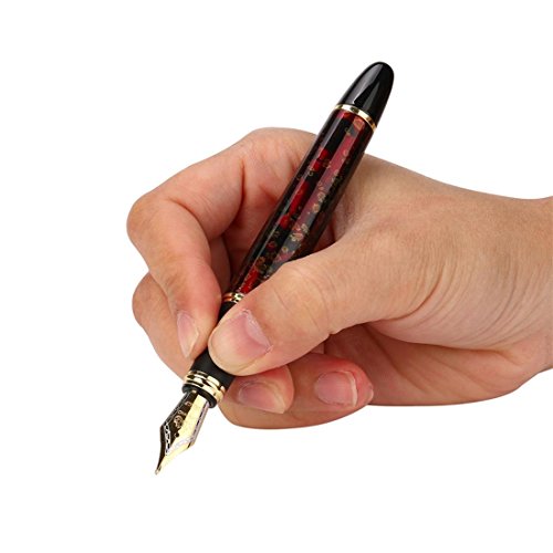 JinHao X450 Fountain Pen Matte Frosted Deluxe Black Extra Fine Nib (L) - Thumbnail 4