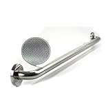 WingIts WGB5PSKN36 STANDARD Grab Bar, Diamond Knurled Grip, Concealed Mount, Polished Knurled Stainless Steel, 36-Inch Length by 1.25-Inch Diameter