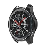 CSVK TPU Scratch-Resist Cover for Samsung Galaxy Watch 46mm/Gear S3 Frontier Protective Bumper Shell Protective Band Black