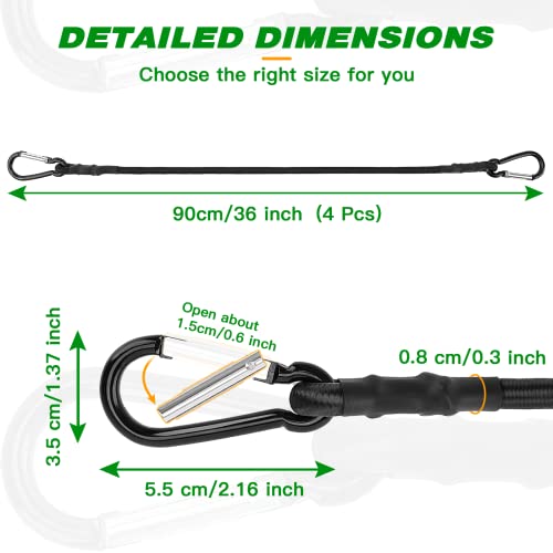 RIO Direct Bungee Cords with Carabiner Hooks 36