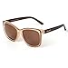LIANSAN Polarized Women Wayfarer Sunglasses, Classic Fashion PC Frame Brown LSP6201