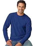 Hanes Mens Nano Long Sleeves Crew Neck Casual Shirt