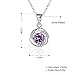 Gaosa Fashion 18 inches Zircon Silver Plated Necklace