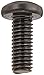Small Parts Steel Pan Head Machine Screw, Black Oxide Finish, Meets ASME B18.6.3, #2 Phillips Drive, #10-32 Thread Size, 1/2