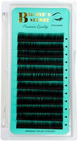 BIG EYE' S SECRET 1 Tray 12 Lines Curl L Thickess 0.15 Length 8mm/9mm/10mm/11mm/12mm/13mm/14mm/15mm/mix Individual Lashes Hand Made Russia Volume Lashes Extension False Lashes Makeup (CL 0.15L 9MM)
