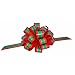 Red Green Striped Christmas Bows - 8
