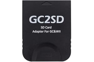 NORMICHIC GC2SD Micro SD Card Adapter, TF Card Memory Card For NGC Gamecube Wii Console (Black)