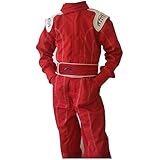 PM Sports Kids Juniors Karting Race Rally Go Kart Suits Overall One Piece Suit Indoor/Outdoor (Red, 104)