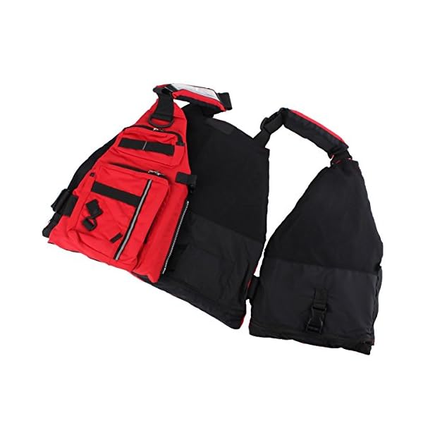 Red-Adult-Buoyancy-Aid-Sailing-Fishing-Kayak-Canoeing-Life-Jacket-Vest