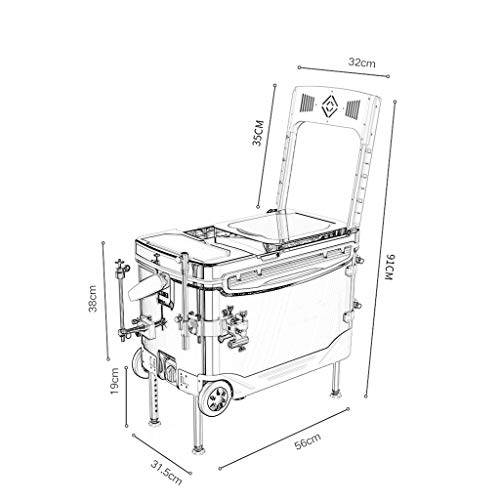 BYDBNR Angelkasten, Angeln Eimer Tragbarer Werkzeugkasten Zur Aufbewahrung Von Fischen Multi-Funktions-Fischerei-Box – Bild 3